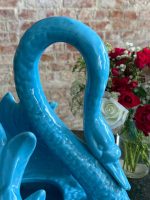Grande figurine cygne, faïence, bleue, lourde (6973) – Image 5