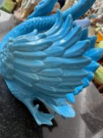 Grande figurine cygne, faïence, bleue, lourde (6973) – Image 12