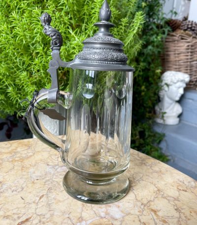 Glas krukke med låg, mellemstor (3456)