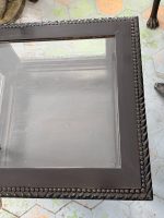 Antīka tumša Napoleon III stila koka galda vitrīna ar biezu facetes stiklu rāmjiem (Napoleon III style dark wood display table vitrine) (6834) - Image 18