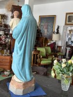 Liela izmēra, ļoti smaga skulptūra/figūra no baznīcas, ar mākslinieka parakstu Madonna ar Bērnu Jēzu un Vissvētāko Sirdi — Neoģotika / Katoliskā atdzimšana, Ljēža (Beļģija), ap 1870.–1910. · Autors: Léon Beaujean, Liège(6494) - Image 12