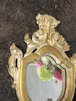 2 stk. messing lysestaker med speil, tre, mellomstor, lett (7163) - Bilde 13