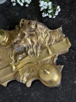 Antique bronze inkwell with lion's head — Historicism, Europe, late 19th century (6598) - Image 5