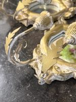 2 stk. messing lysestaker med speil, tre, mellomstor, lett (7163) - Bilde 23