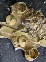 Antique bronze inkwell with lion's head — Historicism, Europe, late 19th century (6598) - Image 3