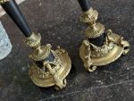 Pair of Bronze Candlesticks with Black Patina — Empire Style, France, 19th c. (2 pcs) (6546) - Image 11