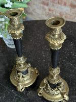 Pair of Bronze Candlesticks with Black Patina — Empire Style, France, 19th c. (2 pcs) (6546) - Image 3