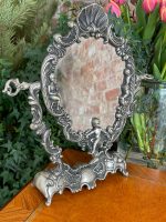 Miroir sur pied en laiton avec ange, léger, petite taille – Image 2