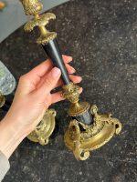 Pair of Bronze Candlesticks with Black Patina — Empire Style, France, 19th c. (2 pcs) (6546) - Image 7