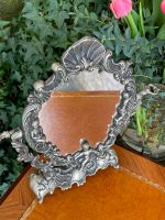 Miroir sur pied en laiton avec ange, léger, petite taille – Image 10