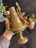 2gab Pāris antīku neorokoko stila bronzas dekoru — antique bronze urns — Francija, 19. gs. beigas (6495) - Image 14