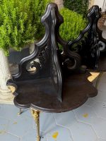 Ebonizētu Koka Sienas Konsolu Pāris ar Caurgrieztu Rocaille Ornamentu — Napoleon III, Francija, ap 1850.–1880. (3450) - Image 7