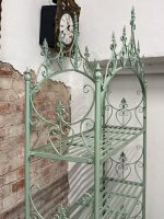 Antīks kaluma dzelzs etažērs ar 5 plauktiem — Historicisma stilā (Antique French 5-Tier Wrought Iron Etagere) (6645) - Image 6