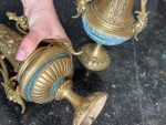 2gab Pāris antīku neorokoko stila bronzas dekoru — antique bronze urns — Francija, 19. gs. beigas (6495) - Image 15