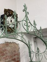 Antīks kaluma dzelzs etažērs ar 5 plauktiem — Historicisma stilā (Antique French 5-Tier Wrought Iron Etagere) (6645) - Image 14