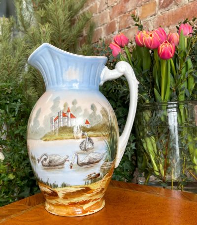 Kande, vase med malet svane (2955)