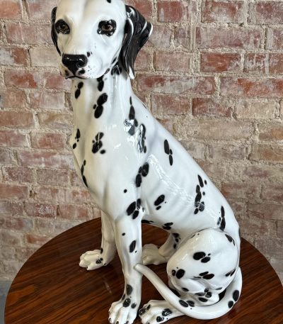 Porcelænsfigur hund, dalmatiner, Italien, 20. århundrede (5866)