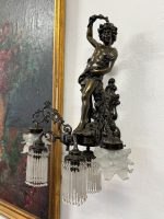 Stor Bronze Væglampe med Drengefigur – Belle Époque, Auguste