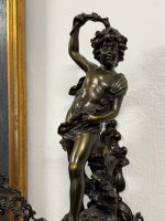 Belle Époque -tyylinen pronssinen seinävalaisin poikahahmolla, Ranska, 1900-luku - Image 7
