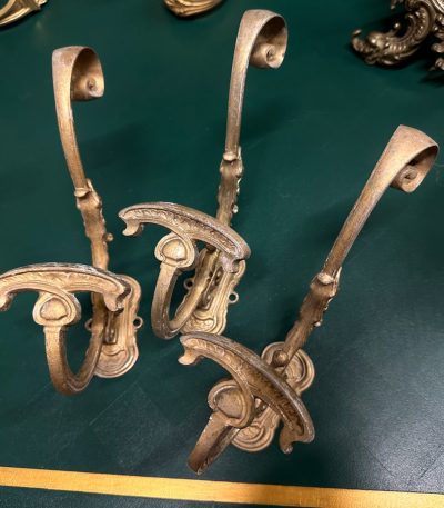 Bronzedekorationer, ophæng til gardiner, 3 stk. (3673)