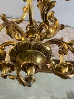 Luxurious antique bronze six-light ceiling lamp - Rococo style, (6647) - Image 14