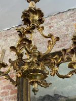 Luxurious antique bronze six-light ceiling lamp - Rococo style, (6647) - Image 10
