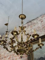 Luxurious antique bronze six-light ceiling lamp - Rococo style, (6647) - Image 2