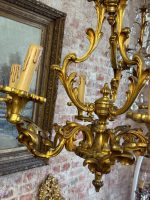 Luxurious antique bronze six-light ceiling lamp - Rococo style, (6647) - Image 4