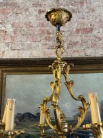 Luxurious antique bronze six-light ceiling lamp - Rococo style, (6647) - Image 16