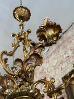 Luxurious antique bronze six-light ceiling lamp - Rococo style, (6647) - Image 12