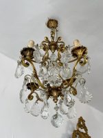 Bronzas Lampa ar Kristāliem, Maza/Vidēja Izmēra (3557) - Image 3