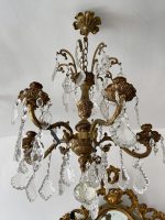 Bronzas Lampa ar Kristāliem, Priekš Svecēm, Vidēja Izmēra (3560)