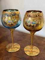 4gab liela izmēra vīna glāzes, apgleznotas, Murano stikls (6010) - Image 6