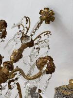 Bronzas Lampa ar Kristāliem, Priekš Svecēm, Vidēja Izmēra (3560) - Image 4