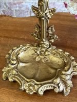 Antīks zeltītas krāsas čuguna lietussargu turētājs ar rokoko ornamentiem — 19. gadsimta nogale (5975) - Image 3