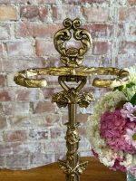 Antīks zeltītas krāsas čuguna lietussargu turētājs ar rokoko ornamentiem — 19. gadsimta nogale (5975) - Image 2
