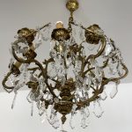 Bronzas Lampa ar Kristāliem, Liela Izmēra (3555)
