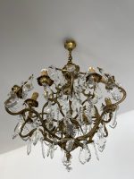 Bronzas Lampa ar Kristāliem, Liela Izmēra (3555) - Image 4