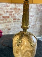 Bordlampe med kuppel og marmor, mellemstor, 1 pære, moderat tung (6406) - Billede 7
