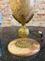 Bordlampe med kuppel og marmor, mellemstor, 1 pære, moderat tung (6406) - Billede 10