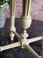 Kleiner Stuhl, Hellbeige mit Pastellgrünem Stoff (6564) – Bild 15