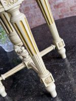 Kleiner Stuhl, Hellbeige mit Pastellgrünem Stoff (6564) – Bild 13