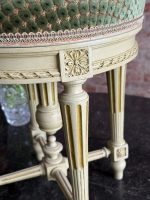 Kleiner Stuhl, Hellbeige mit Pastellgrünem Stoff (6564) – Bild 7
