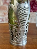 Pudele vīnam, zaļš stikls ar metāla elementiem, tilpums 750ml (5995) - Image 3