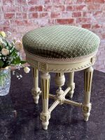 Kleiner Stuhl, Hellbeige mit Pastellgrünem Stoff (6564) – Bild 2