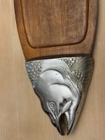 Liela izmēra koka, servējamā paplāte ar zivs motīvu (5722) - Image 6