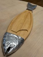 Liela izmēra koka, servējamā paplāte ar zivs motīvu (5718) - Image 4