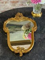 Spogulis Zelta Krāsas Rāmī, Neliela Izmēra (7176) - Image 2