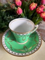 Porcelāna tējas/kafijas krūze ar šķīvi, Maza Izmēra (2991) - Image 7