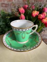 Porcelāna tējas/kafijas krūze ar šķīvi, Maza Izmēra (2991)
